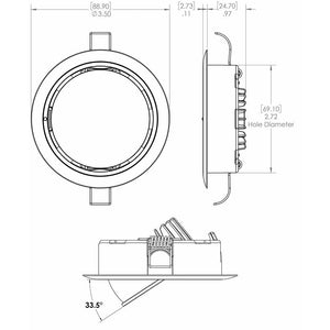 Lumitec Mirage Positionable Down Light - Spectrum RGBW Dimming - White Bezel - TRAPSKI
