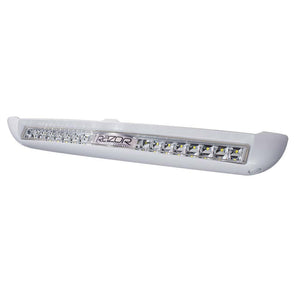 Lumitec Razor Light Bar - Flood - White Housing w/Inverted Logo Flush Mount - TRAPSKI