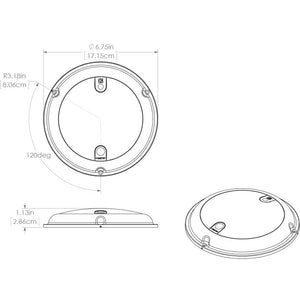 Lumitec TouchDome - Dome Light - Polished SS Finish - 2-Color White/Red Dimming - TRAPSKI