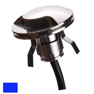 Lunasea 316 Polished Stainless Steel LED Waterproof Courtesy Light - Blue - 12VDC Only - TRAPSKI