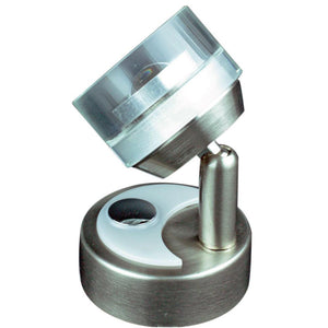 Lunasea Wall Mount LED Light w/ Round Glass Shade & Touch Dimming - Warm White/Brushed Nickel Finish - TRAPSKI