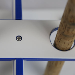 Made in the USA Fishing Rod Rack | 12 Pole Waterproof Wash-down | Dock, Garage, Boat, Storage - TRAPSKI