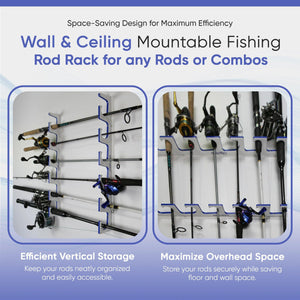 Made in the USA Premium Fishing Rod Racks | Wall or Ceiling or Boat Mounted - TRAPSKI