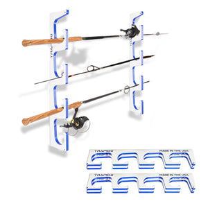 Made in the USA Premium Fishing Rod Racks | Wall or Ceiling or Boat Mounted - TRAPSKI