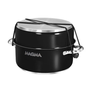 Magma Nestable 10 Piece Induction Non-Stick Enamel Finish Cookware Set - Jet Black - TRAPSKI