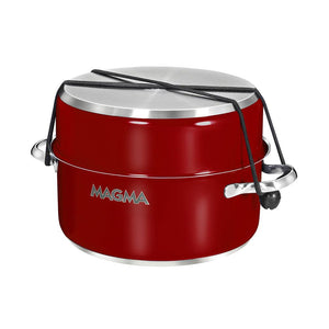 Magma Nestable 10 Piece Induction Non-Stick Enamel Finish Cookware Set - Magma Red - TRAPSKI