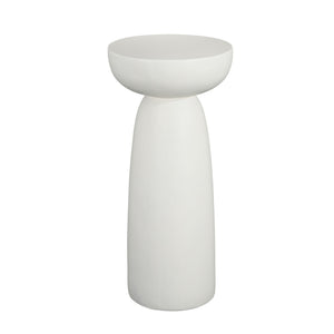 Magnesium Oxide Plant Stand with Durable Ceramic Construction - White