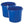 Homz 18 Gal Plastic Open Storage Round Utility Tub with Handles, Blue (4 Pack)