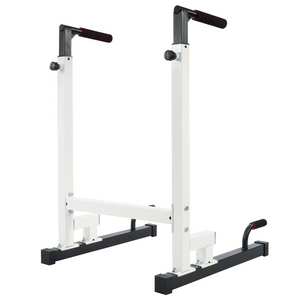 BalanceFrom Multi Function Home Gym Exercise Dip Stand, 500lb Capacity, White