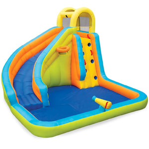 Banzai Splash 'N Blast Kids Outdoor Backyard Inflatable Water Slide Splash Park