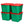 HOMZ 18 Gallon Heavy Duty Plastic Holiday Storage Totes, Green/Red (4 Pack)