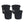 Homz Plastic 17 Gallon Utility Storage Bucket Tub w/ Rope Handle, Black, 4 Pack