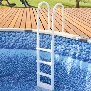 New Main Access 200300 ProSeries Above Ground Swimming Pool Step Ladder, White