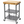 Origami Foldable Wheeled Portable Solid Wood Top Kitchen Island Bar Cart, Silver