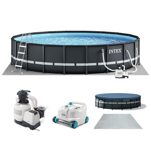 INTEX 26333EH 20' x 48" Round Ultra XTR Frame Swimming Pool Set w/ Robot Vacuum