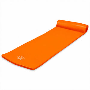 TRC Recreation Splash 1.25" Thick Foam Swimming Pool Float Mat, Sunset Orange