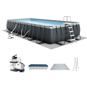Intex 26363EH 24' x 12' x 52" Rectangular Ultra XTR Frame Swimming Pool w/ Pump