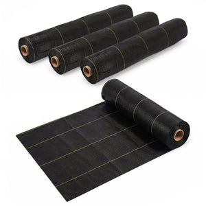 DeWitt Sunbelt 4x300' Woven Weed Barrier Landscape Fabric Ground Cover (4 Pack)
