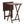 PJ Wood Folding TV Tray Portable Living Room Snack Table, 2 Piece Set, Honey Oak