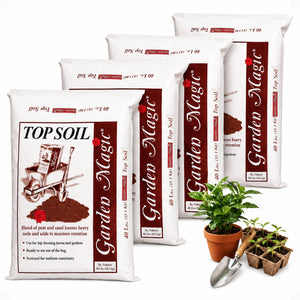Michigan Peat Garden Magic Organic Planting Potting Soil, 40 Pound Bag (4 Pack)