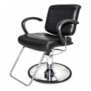 PureSana Chromium Kyler 360 Degree Professional All Purpose Salon Chair, Black