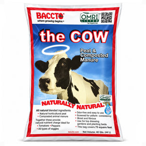 Michigan Peat Baccto Wholly Cow Horticulture Organic & Composted Manure, 40 Qt