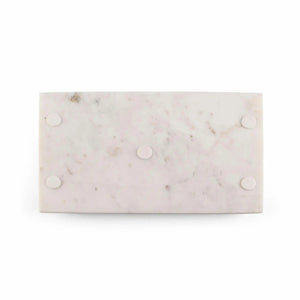 Marcella Marble Tray with Leaf Handles