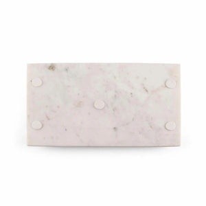 Marcella Marble Tray with Leaf Handles
