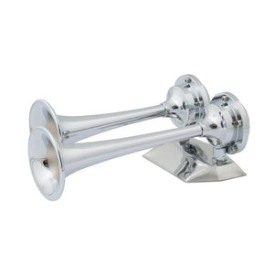 Marinco 12V Chrome Plated Dual Trumpet Mini Air Horn - TRAPSKI