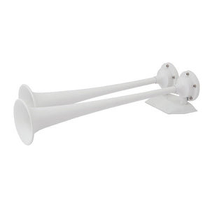 Marinco 12V White Epoxy Coated Dual Trumpet Air Horn - TRAPSKI