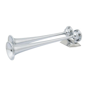 Marinco 24V Chrome Plated Dual Trumpet Air Horn - TRAPSKI