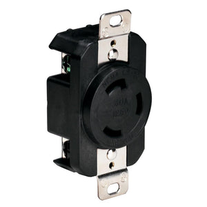 Marinco 305CRRB 125V 30Amp Locking Receptacle - Black - TRAPSKI