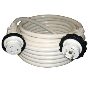 Marinco 30A 125V Molded Standard Cordset - White - 50' - TRAPSKI