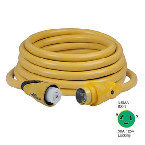 Marinco CS503-50 EEL 50A 125V Shore Power Cordset - 50' - Yellow - TRAPSKI