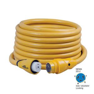 Marinco CS504-50 EEL 50A 125V/250V Shore Power Cordset - 50' - Yellow - TRAPSKI