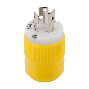 Marinco Locking Plug - 15A, 125V - Yellow - TRAPSKI