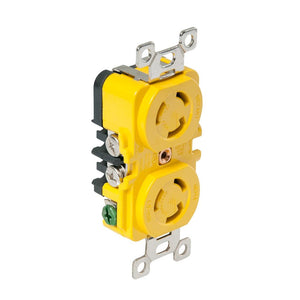 Marinco Locking Receptacle - 15A, 125V - Yellow - TRAPSKI