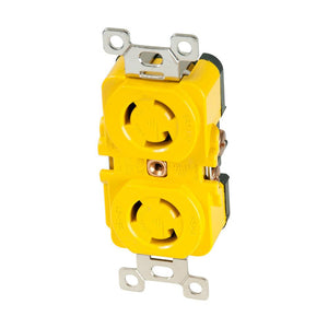 Marinco Locking Receptacle - 15A, 125V - Yellow - TRAPSKI