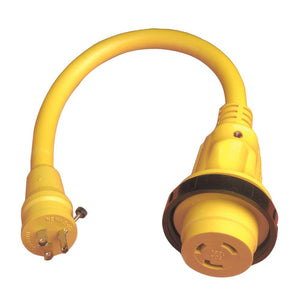 Marinco Pigtail Adapter Plus - 30A Female To 15A Male - TRAPSKI