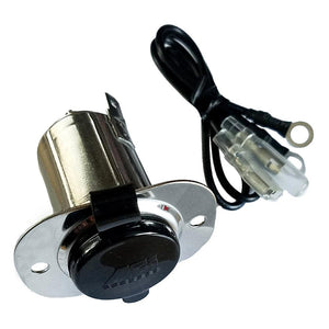 Marinco Stainless Steel 12V Receptacle w/Cap - TRAPSKI