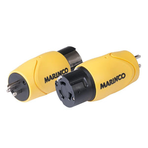 Marinco Straight Adapter - 15A Male Straight Blade to 50A 125/250V Female Locking - TRAPSKI