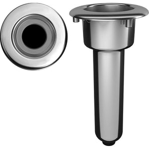 Mate Series Elite Screwless Stainless Steel 0 Rod Cup Holder - Drain - Round Top - TRAPSKI