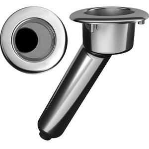 Mate Series Elite Screwless Stainless Steel 30 Rod Cup Holder - Drain - Round Top - TRAPSKI