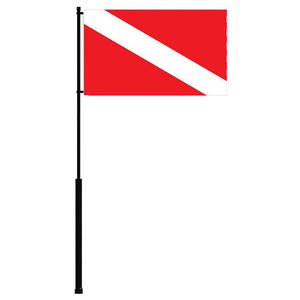 Mate Series Flag Pole - 72" w/Dive Flag - TRAPSKI