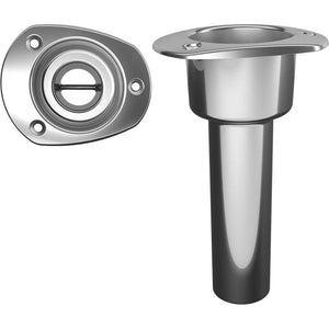 Mate Series Stainless Steel 0 Rod Cup Holder - Open - Oval Top - TRAPSKI