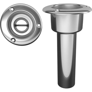 Mate Series Stainless Steel 0 Rod Cup Holder - Open - Round Top - TRAPSKI