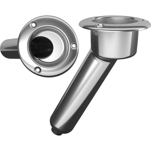 Mate Series Stainless Steel 30 Rod Cup Holder - Drain - Round Top - TRAPSKI