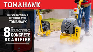 Electric 8” Concrete Scarifier Planer Grinder for Sidewalk Trip Hazard Repair, Traffic Line Removal