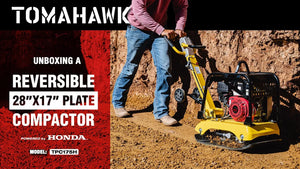 Tomahawk 6.5 HP Honda Reverse Hydraulic Plate Compactor for Soil, Aggregate, Cohesive Compaction