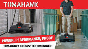 22" Battery Powered Push Sweeper With Double Brush System 18V Lithium-Ion - TRAPSKI